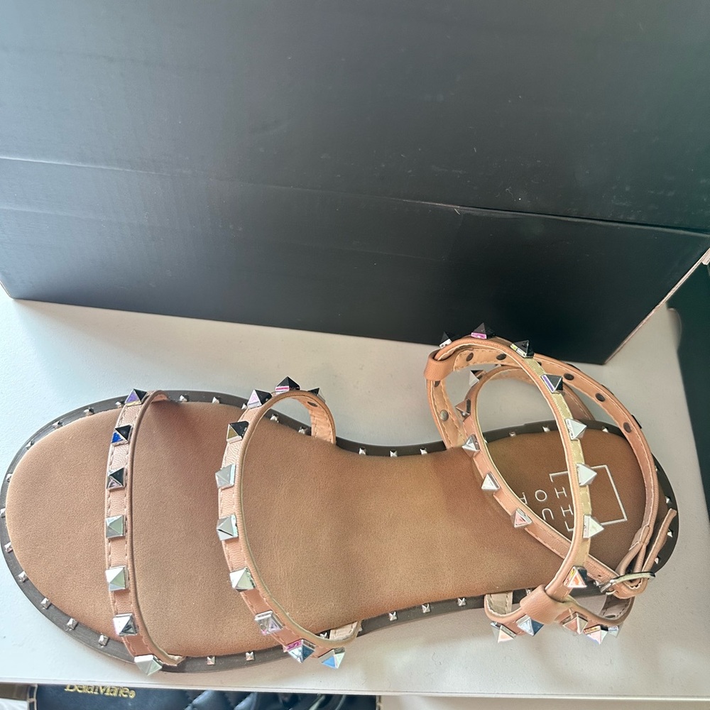 Strappy sandals. Brand new never worn! With studs!. Shu Shop
